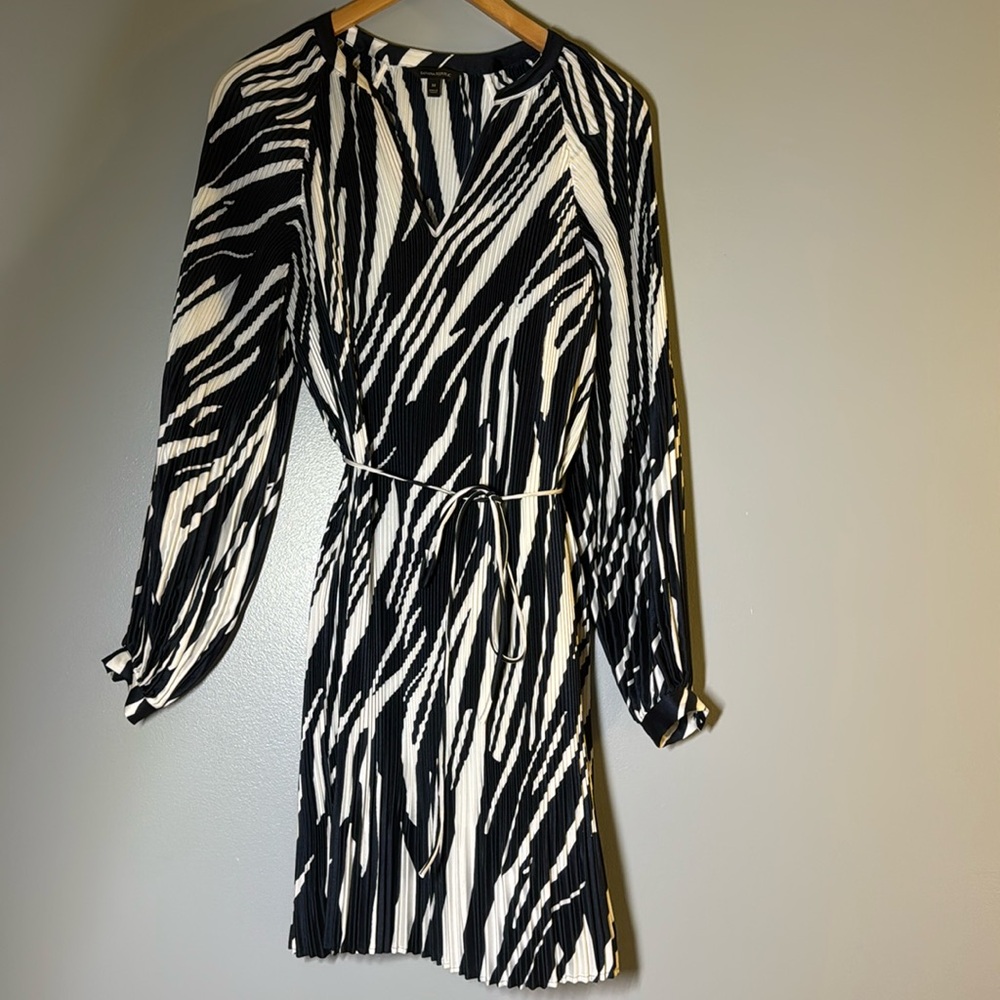 Banana Republic Pleated Zebra Dress